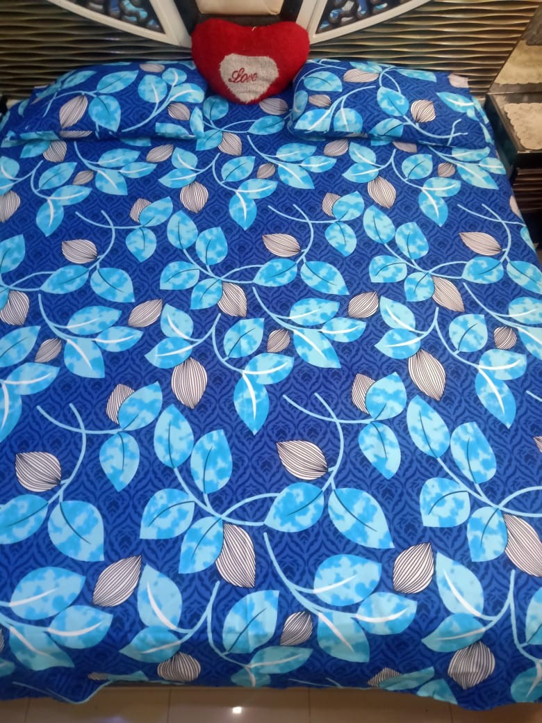 Asian Fabrics | King size crystal cotton 3D Bedsheet